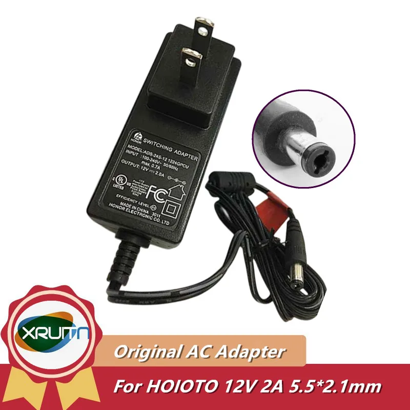 Genuine HOIOTO 12V 2A 24W 5.5*2.1mm Switching AC Adapter Charger Monitor Power Supply ADS-26SGP-12 12024E ADS-24S-12 1224GPCU