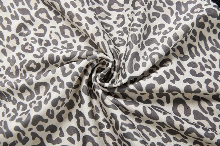 Weird Puss Leopardenmuster 2-teiliges Set Damen Low-Neck Rückenfreies Camisole + Patchwork-Shorts mit elastischem Bund Street Classic Alltagsanzug – Detail 12