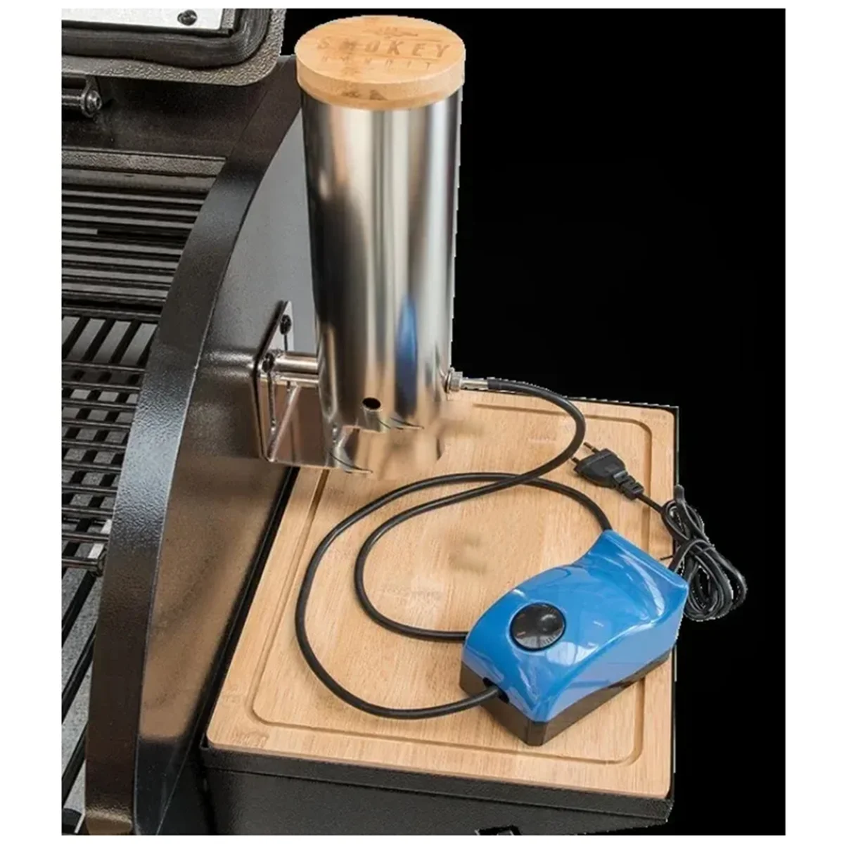 ABJZ Kalter Rauchgenerator, Outdoor-Rauchgenerator, Edelstahl, tragbarer elektrischer Raucher, heiße und kalte Raucher, US-Stecker