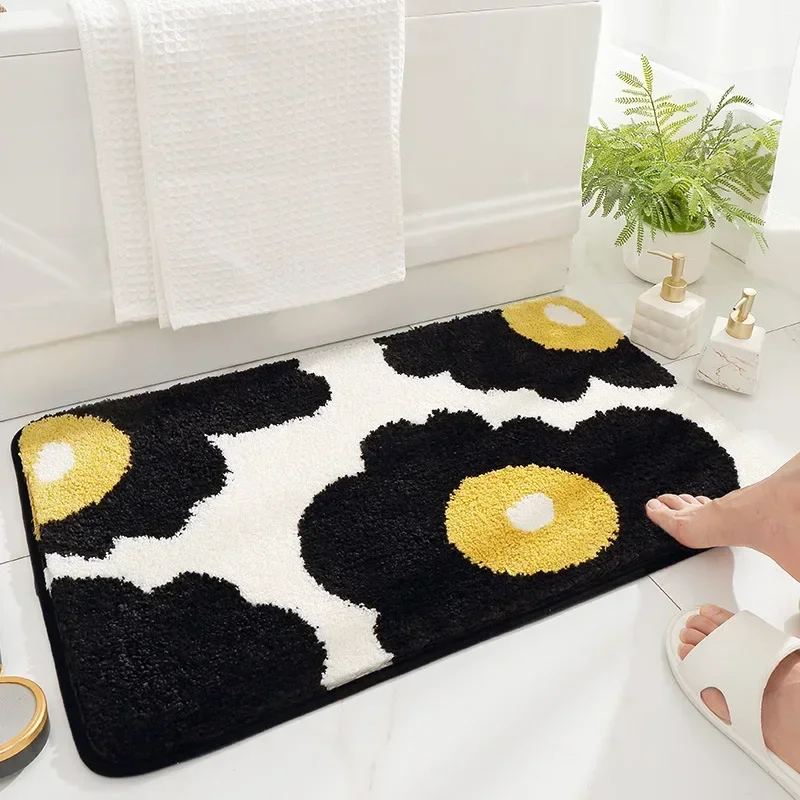 

Modern Simple Bathroom Absorbent Anti-Slip Mat Fresh Household Door Entry Floor Mat Bedroom Foot Mat rugs carpet