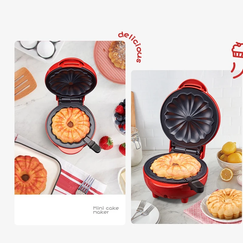 Mini Cake Maker   Double-Sided Heating Portable Bundts Cake Maker  Electric Cupcake Maker For Breakfast Snacks EU Plug