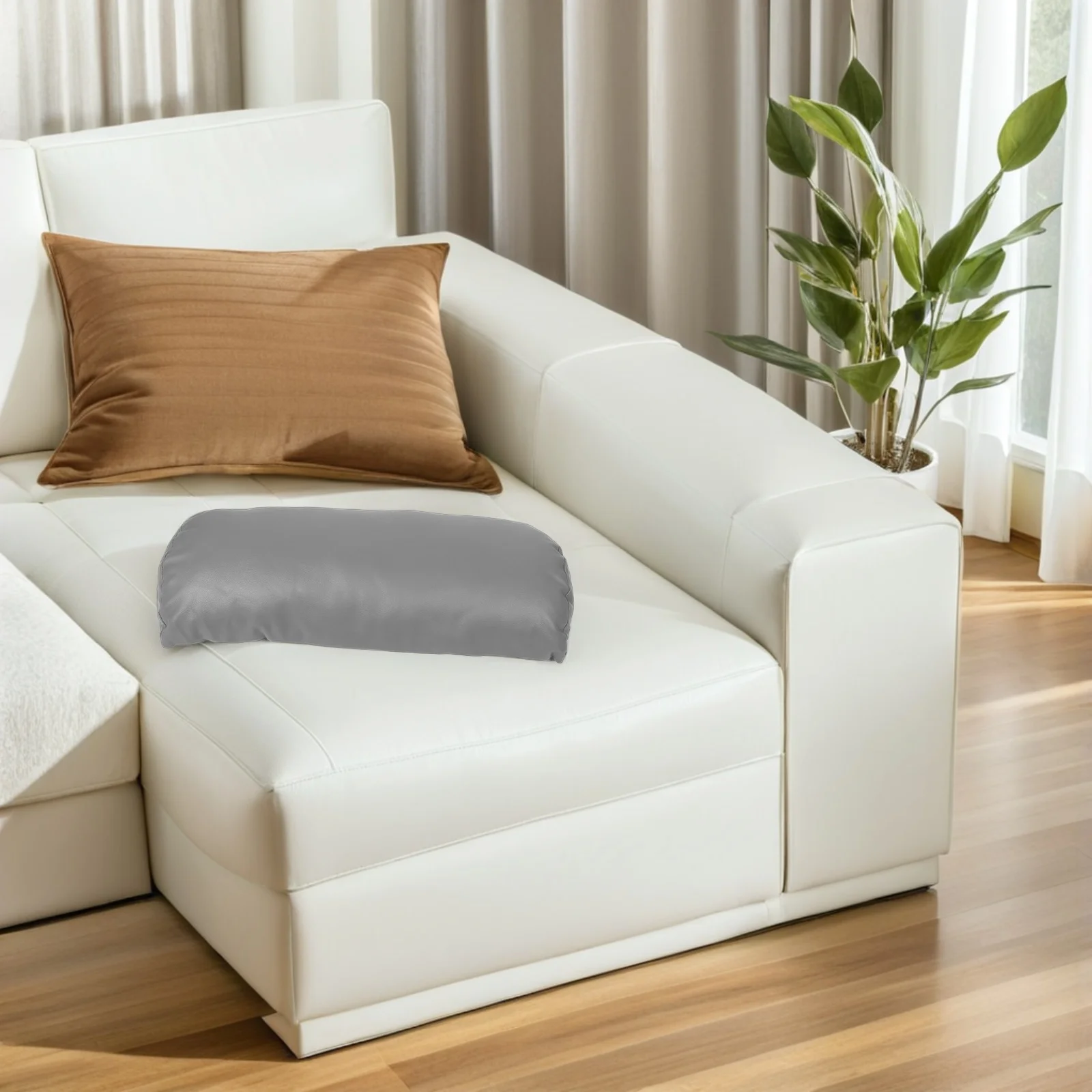 

Recliner Leg Rest Cushion Gray Sofa Footrest Pillow Bolster Under Knee Foot Rest Cushion Back Support Pillow for Sleeping Relax