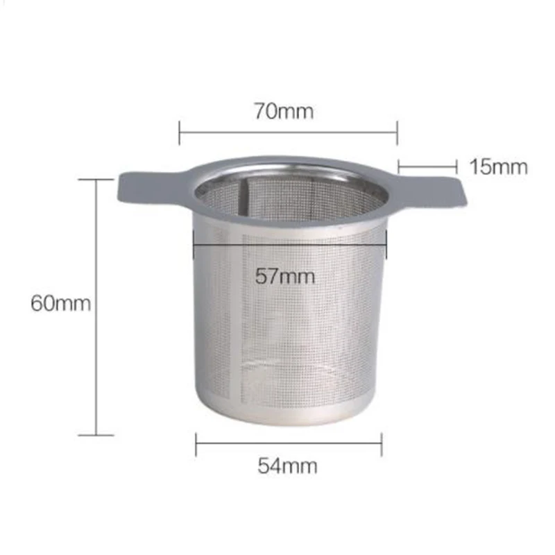 

Stainless Steel Dual Ear Fine Mesh Filter Tea Infuser Fine Reusable Spice Seasoning Ball Strainer Teapot Coffee Filter Kitchen