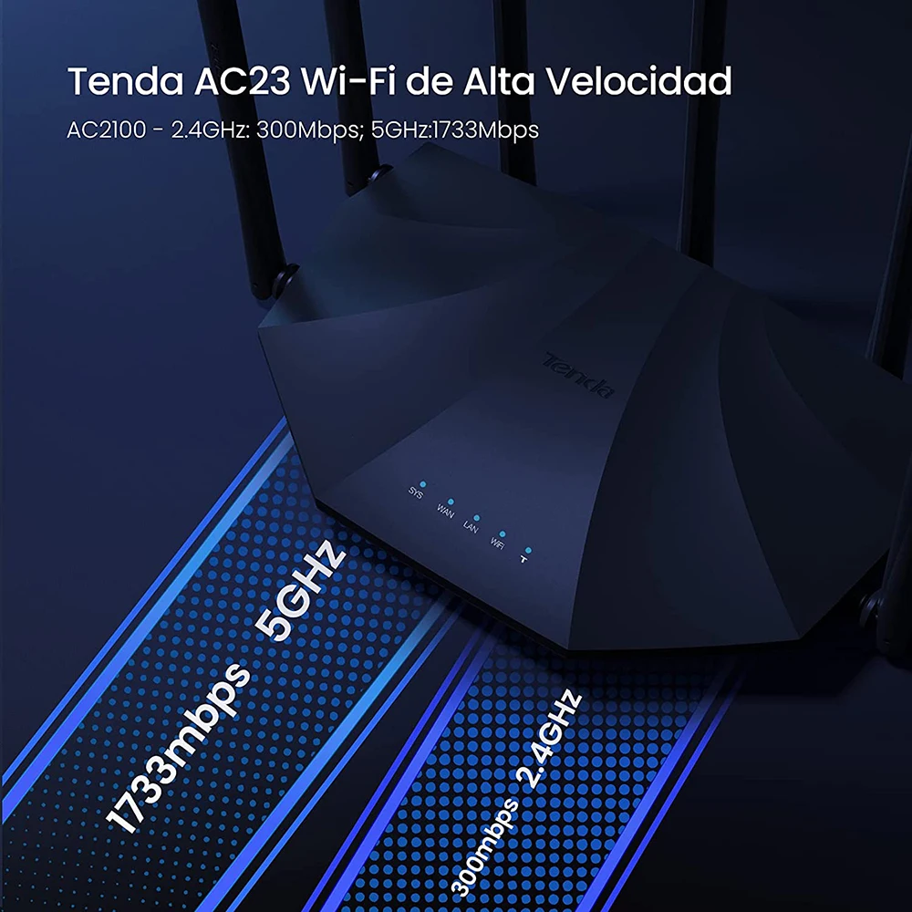 Hot Tenda AC23 AC2100 Gigabit Router Met Meertalige Firmware