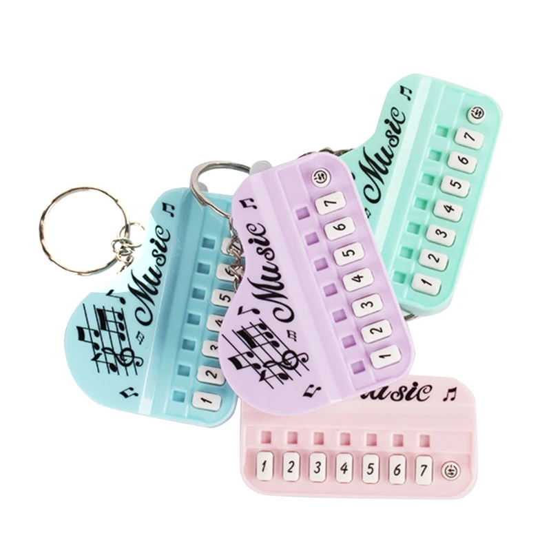 Mini Electronic Keyboard Keychain Pendant Music Toy for Travel and Leisure Gift