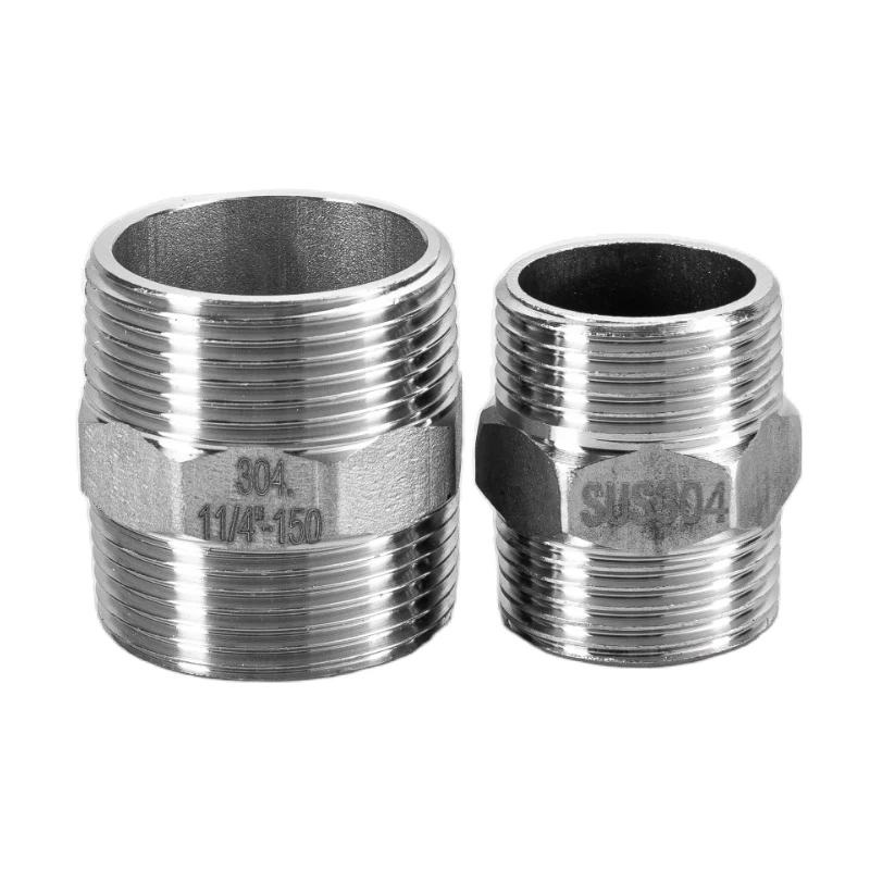 Stainless Steel Hex Double Threaded Pipe Fittings