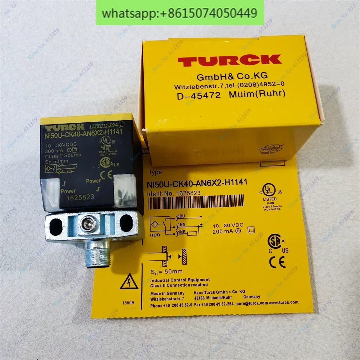 NI50U-CK40-AP6X2-H1141 NI50U-CK40-AN6X2-H1141 Sensor de interruptor de proximidad Turck nuevo de alta calidad