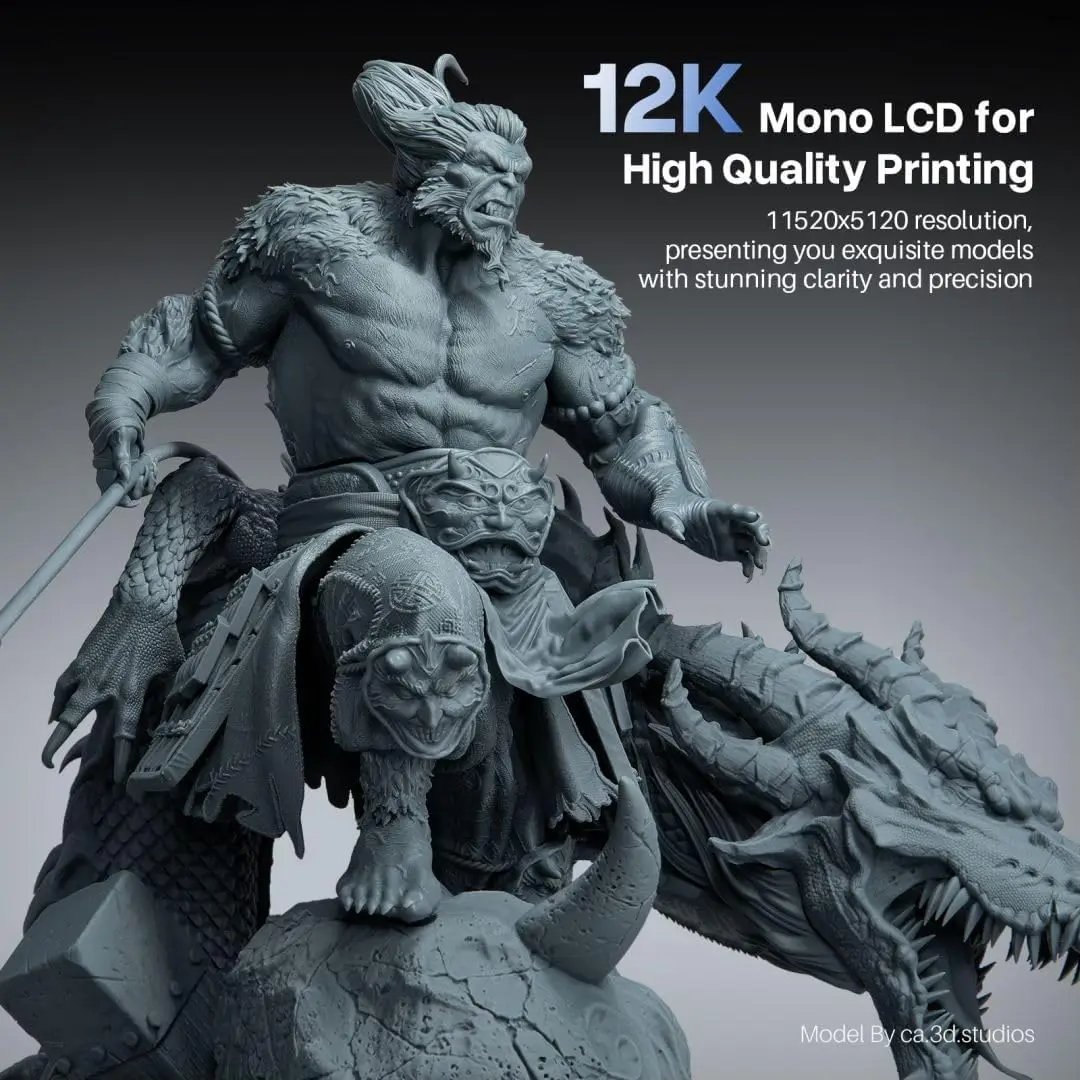 Saturn 4 Ultra 12K Resin 3D Printer, with Smart Automatic Leveling, 10-Inch 12K Monochrome LCD, 150mm/h Faster Printing S