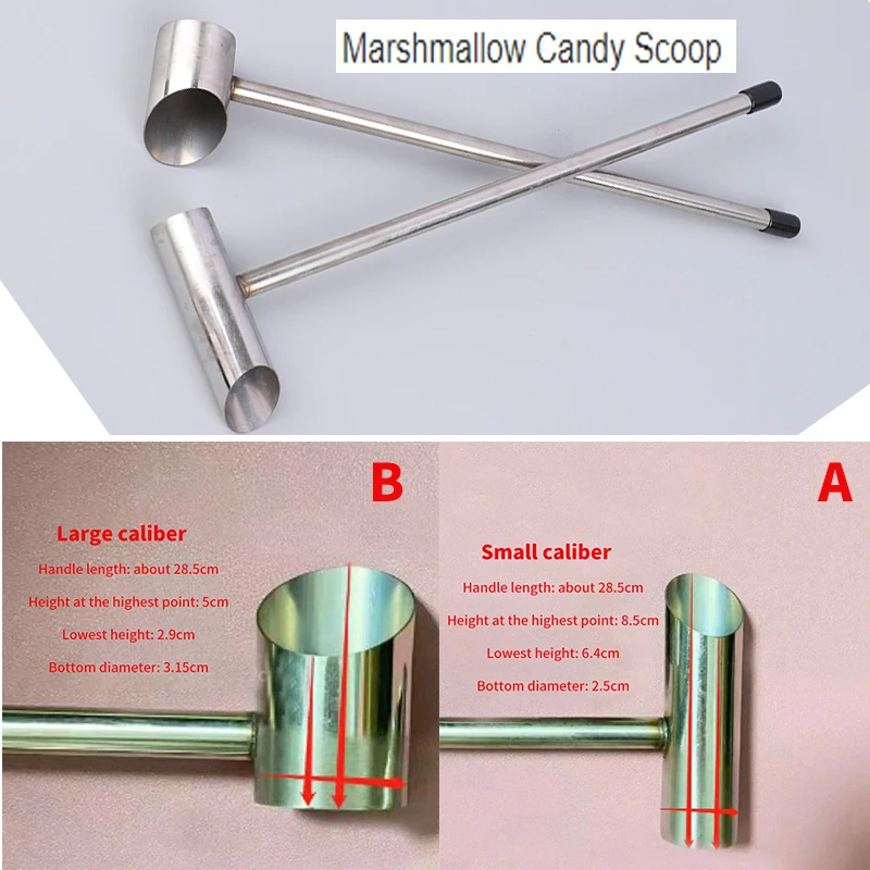 Colher de aço inoxidável para máquina, Marshmallow Candy e Algodão Doce, Home Repair Gift