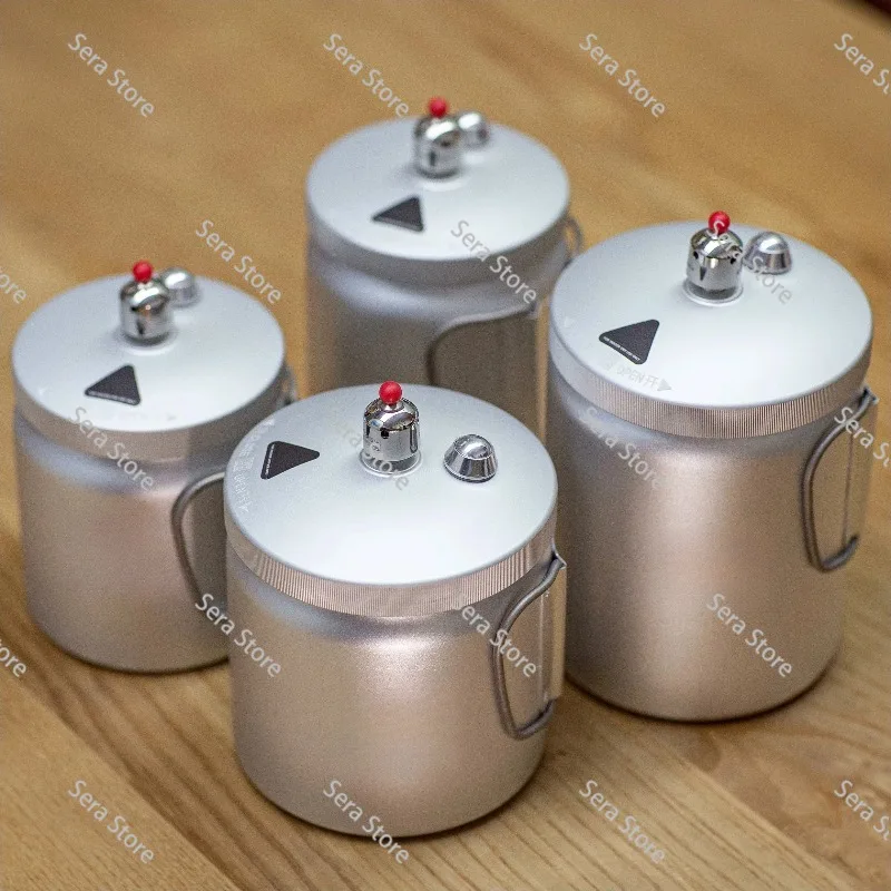 Lightweight Mini Aluminum Pressure Cooker Single User Portable Outdoor Camping Pot Ultralight Compact Cookware1015ML