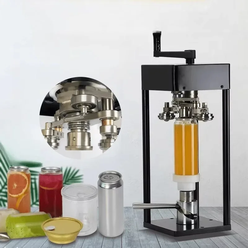 

Portable Lightweight Manual Can Sealer Machine Electric Home Beverage Juice Beer Tin Pop Pet Aluminum Packaging Sealing