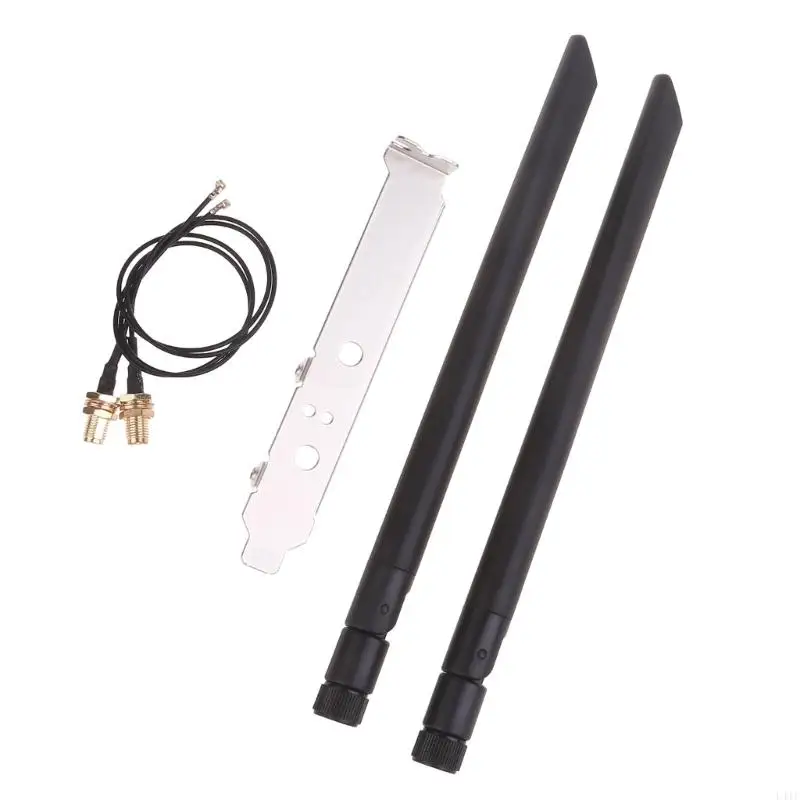 L41F Внешний Wi -Fi Antena SMA женский кабель косичка 5DBI SMA Мужчина WLAN WIFI 2,4 ГГц антенна IPX IPEX с металлической платой