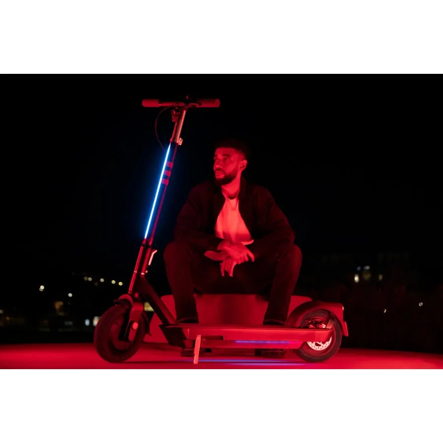 

Foldable Electric Scooter w 50 Miles Max Operating Range and 20 mph Max Speed - Blac