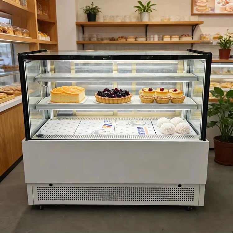 FOODLINE Cake Display Cabinet Anti‑corrosion Refrigerated Cabinet For Humid Coastal Pastry Shop Long Service Life Usage