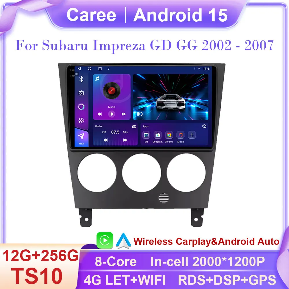 

For Subaru Impreza GD GG 2002 2003 2004 2005 2006 2007 Stereo Multimedia GPS Carplay Head Unit No 2 Din Android Auto Radio WIFI