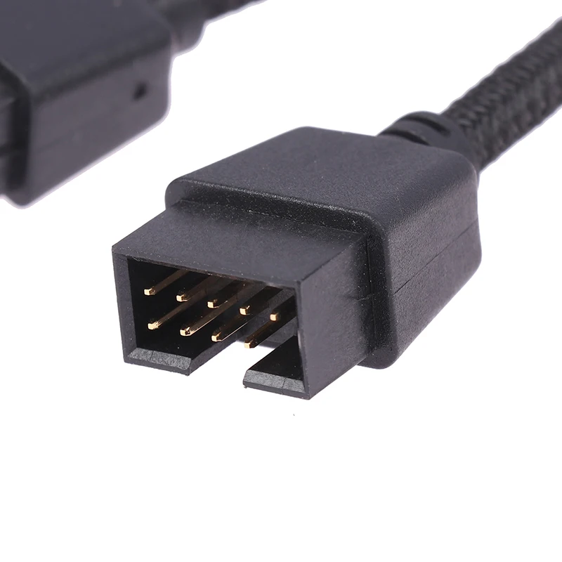 Adaptador de Cable de extensión de 9 pines para placa base, divisor de cabezal USB hembra de 1 a 2 macho, Conector de concentrador USB 2,0 de escritorio, 16cm