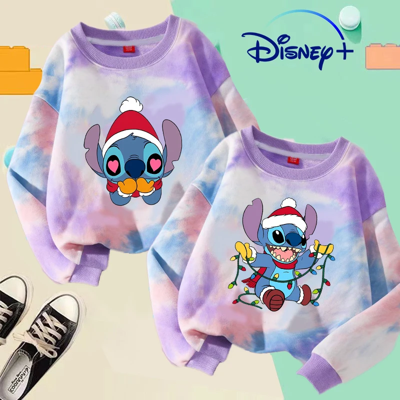 Stitch Tops Sweaters Children Baby Long Sleeve Christmas Clothes Boy Girl Sweatshirt Kid Clothing Fall Hood Sweat Shirts Clothes