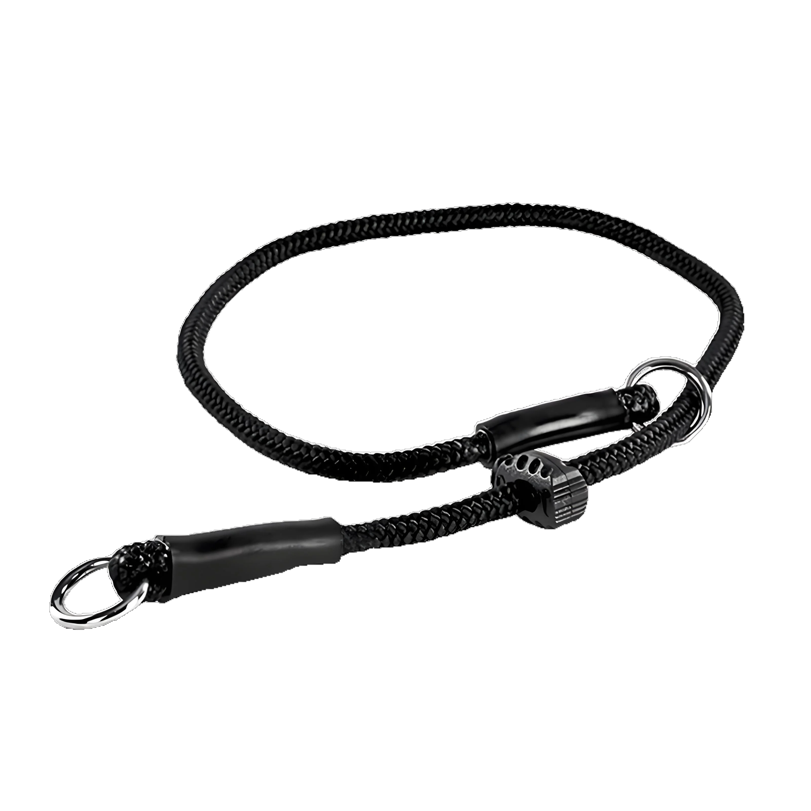 Collar de estrangulación de cuerda de tracción para entrenamiento de perros hecho a mano de cordón con limitador accesorios de cuerda de entrenamiento de perros impermeables