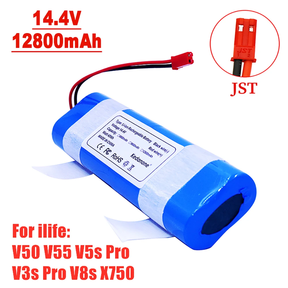 Original Rechargeable Battery For ILIFE Zaco V3s V5s V8s DF45 DF43 V3 X3 V50 V55 V5Lpro 14.8V 12800Mah Robotic Cleaner Parts