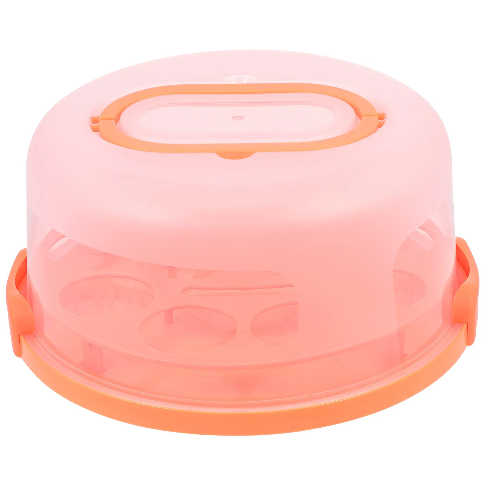 1Set Transparent PP Cake Box Locking Lid Reusable Portable Dessert Storage Case for Birthday Cake Muffin Cupcake