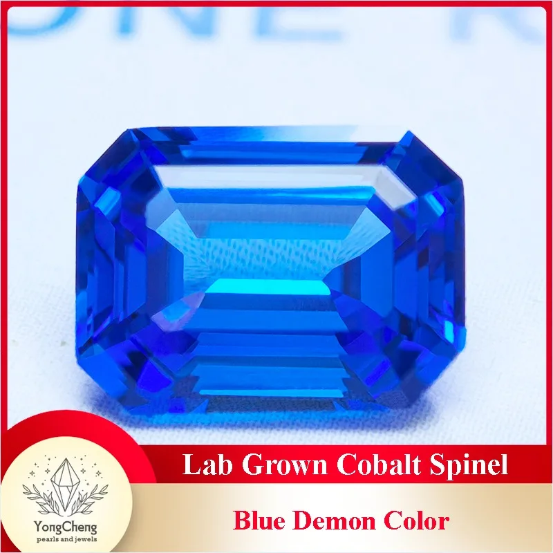 

Lab Grown Cobalt Spinel Emerald Cut Blue Demon Color Charms Gemstones for Diy Jewelry Making Material Selectable AGL Certificate