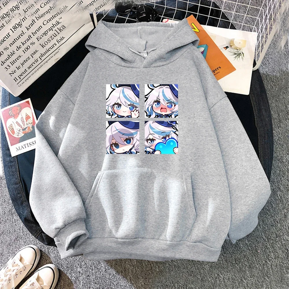 Genshin Impact Furina Hoodie Women Hot Game Graphic Kawaii Hoodies Autumn Winter Casual Women\'s Sweatshirts Anime Hooded Clothes