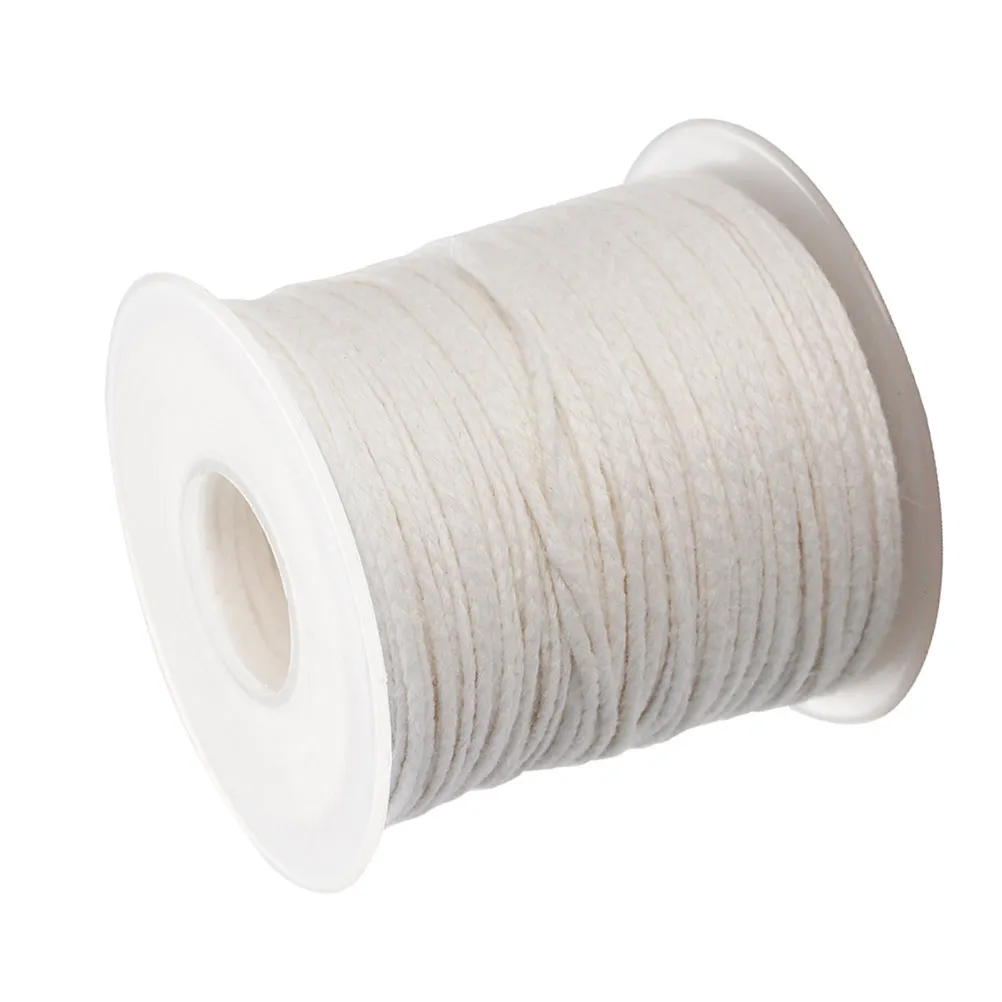 1 Rouleau de Mèche en Coton Pur, Longue Durée, Robuste, Sans Fumée, Idéale pour la Fabrication DIY de Bougies Pilier et Cônes