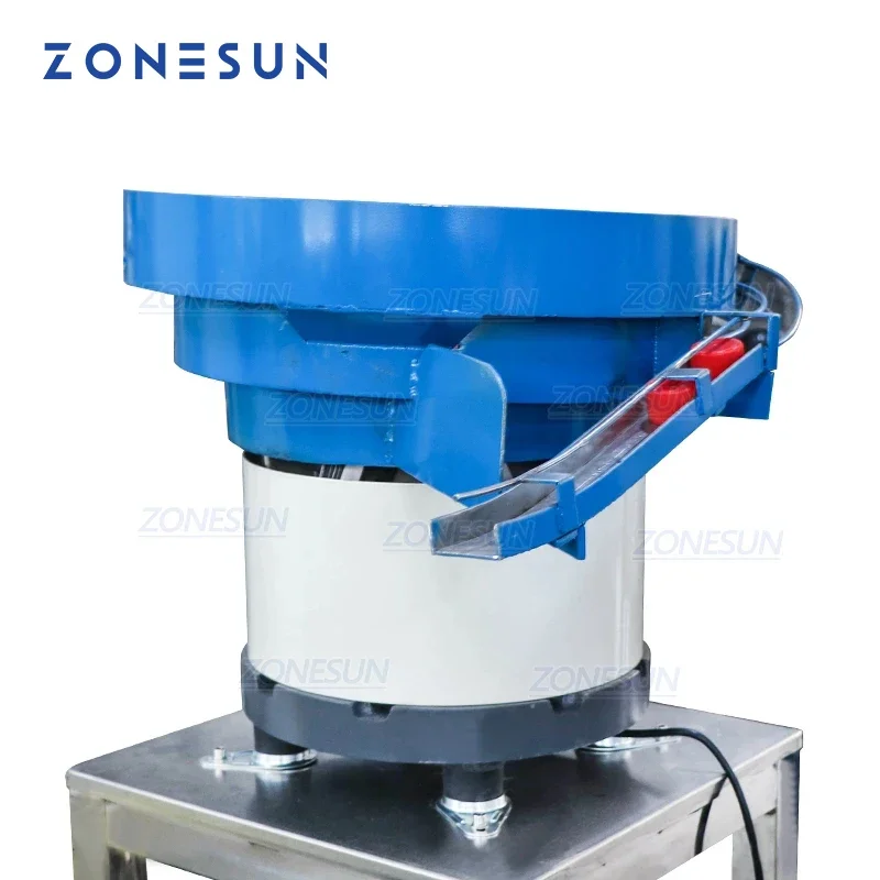 ZONESUN vibrator Feeder pump sprayer cap vibratory bowl feeder automatic bottle bowl sorter unscrambler for Capping Machine