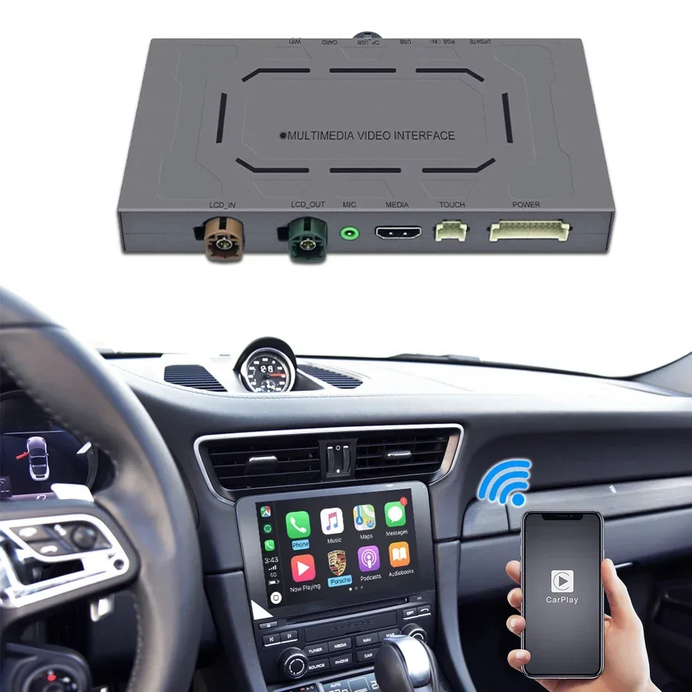 

KANOR PCM4.0 Mirroring android auto wireless carplay interface box for Porsche 911/Cayenne/Cayman/Macan/Panamera/Bosxter