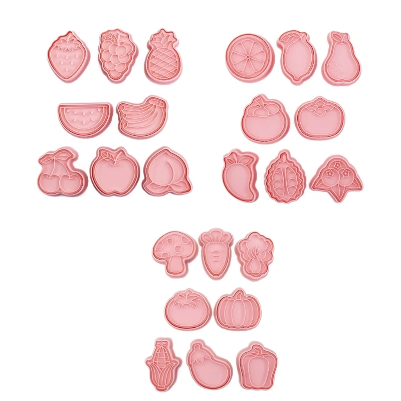 

24 шт., фруктово-овощная тема, шоколадное печенье, кухонные формы, инструменты для украшения торта, Прямая поставка