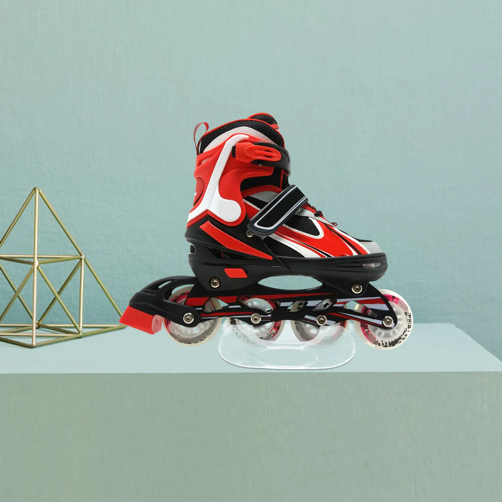 2pcs Clear Acrylic Roller Skate Storage Rack – Space-Saving, Stable Display Stand & Organizer