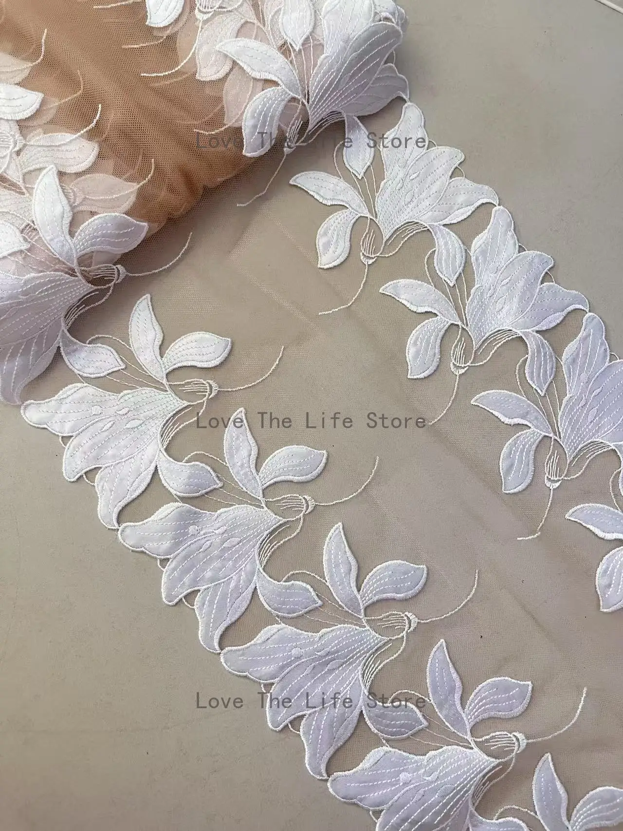 

22 Yards Bilateral White Embroidery Lace Trim Laces Fabric DIY Bra Underwear Sewing Material DIY Apparel Dress Fabric 2025New