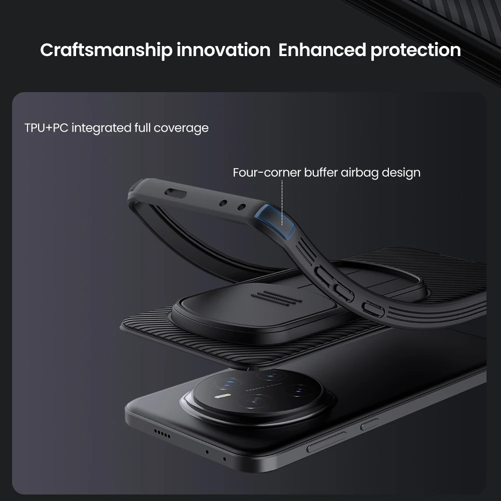 Für Honor Magic 7 Pro Hülle NILLKIN Slide Cases Objektivschutzhülle Anti-Rutsch-Abdeckung für Honor Magic 7 Pro Camshield Hülle – Detail 7