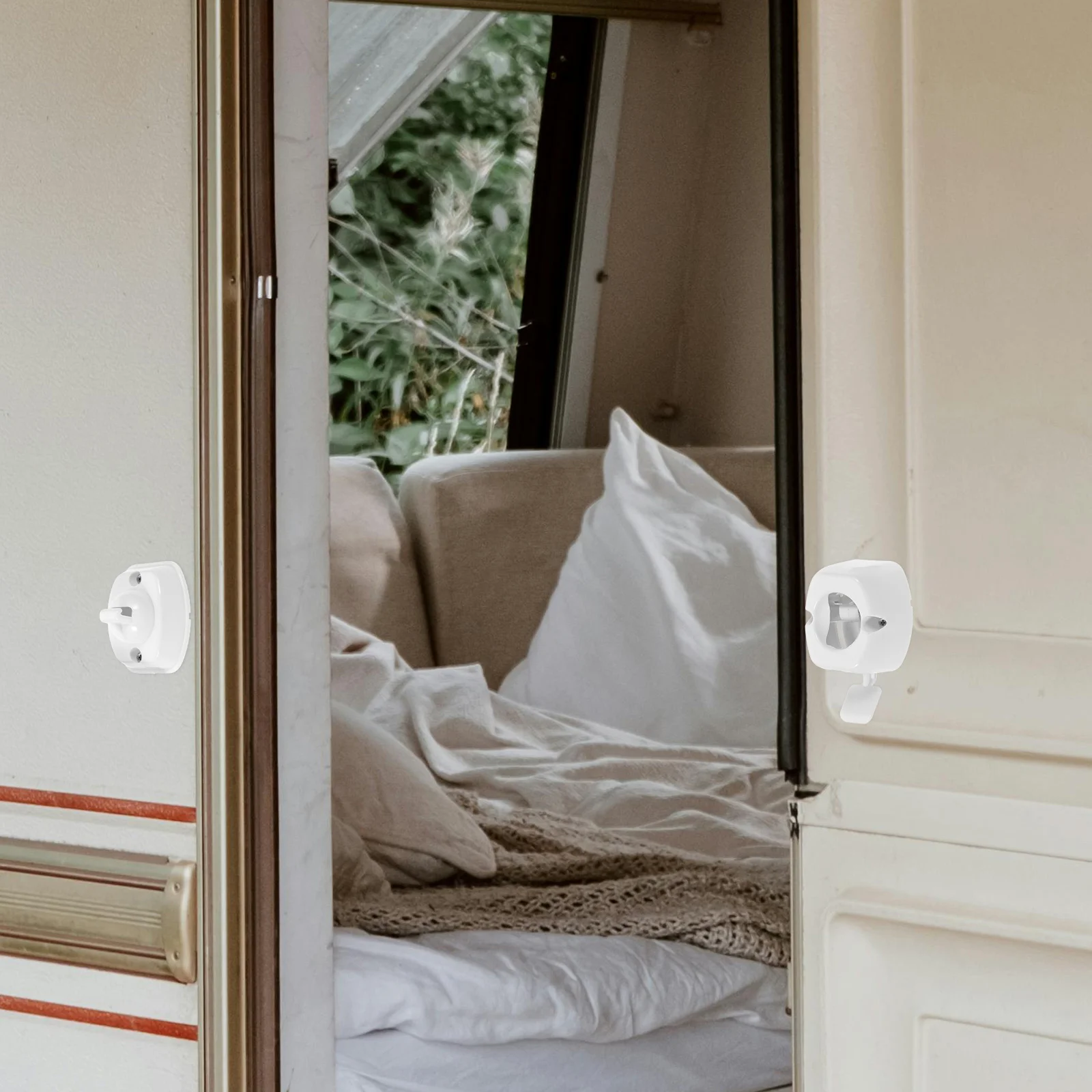 

1Set Holder Camper Trailer Rv Retainer Catch Lock Safety Fixing Self-Locking Accessory Rv Door Holder