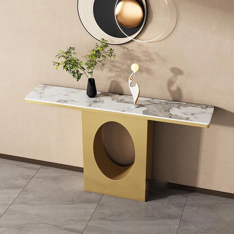 طاولات وحدة التحكم الحديثة تصميم تخزين المداخل الفاخرة الجدول ديكور أثاث غرفة المعيشة Consola De Entrada De Casa
