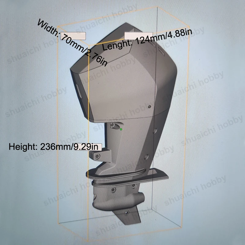 1PCS 3D Printed RC Outboard Motor with 3000KV Brushless Motor Water-cooled Sleeve Tail Driver Part for Model Ship Enthusiasts