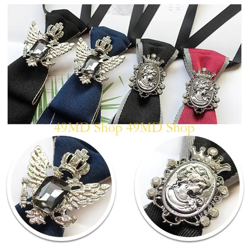49MD Uniform Tie For Janpanese JK Uniform Tie Rhinestones Metal Charm seifuku Cosplay