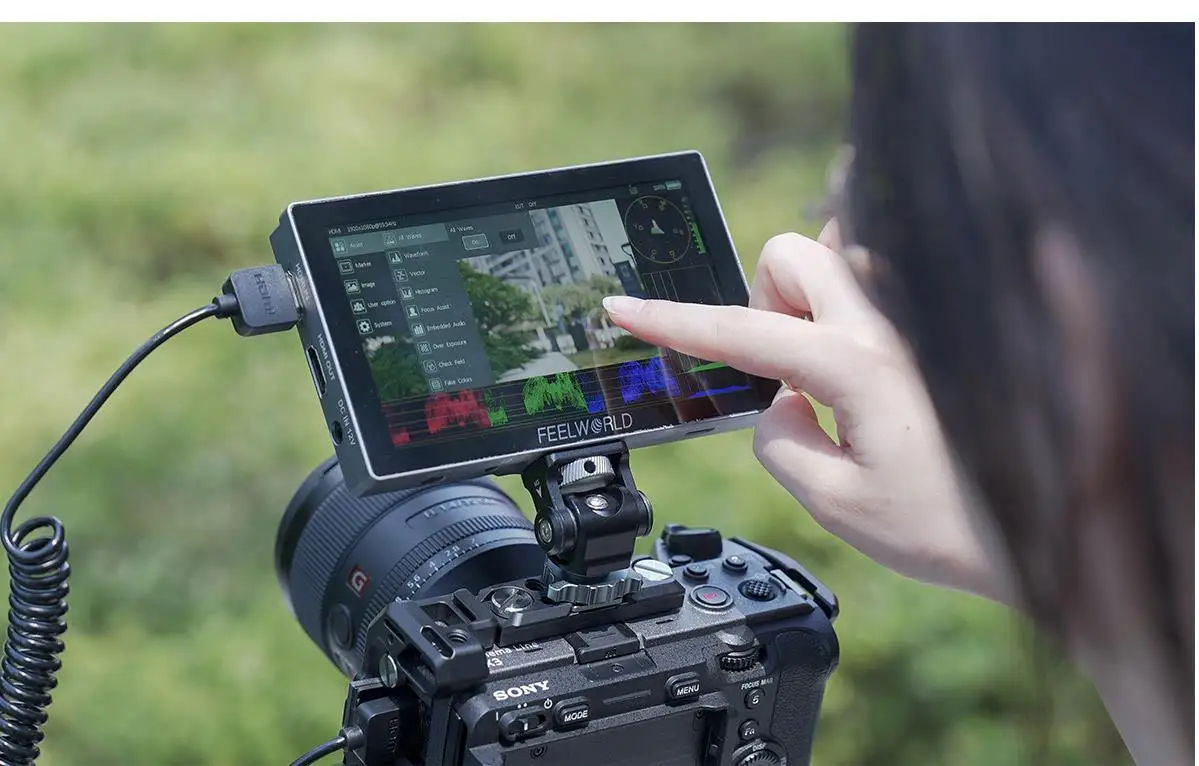 FEELWORLD P6X 5.5 Inch Touch Screen Camera Monitor 4K HDMI Aluminium Case Camera Dslr Field Monitor For Film