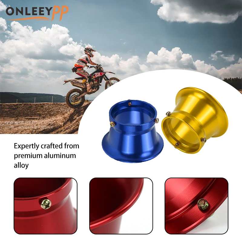 ONLEEYPP Motocyklowy Aluminiowy Filtr Powietrza 50mm Interfejs Filtra Powietrza Do Motocykli Terenowych Karburator Kielich Filtra Akcesoria Motocrossowe