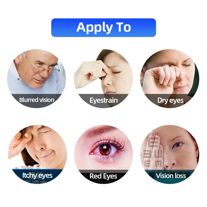 Blueberry Essence Cool Eye Drops Anti-Itch Detox Sterilization Relieve Cosplay Eye Fatigue Treatment Pink Eyes Protect Eyesight