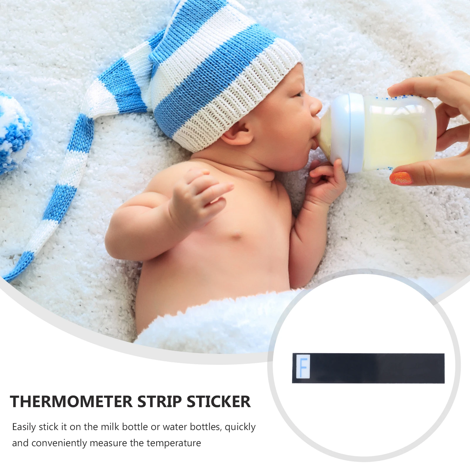 

3 Pcs LCD Thermometer Newborn Bottle Strips Sticker Adhesive Infant to Feed Baby