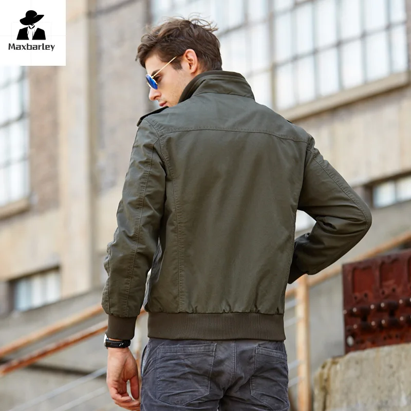 Cargo Jacket Men's Climbing Windproof Pure Cotton Jacket Men's 2024 Spring And Autumn Field Retro Hunting Cargo Jacket Men