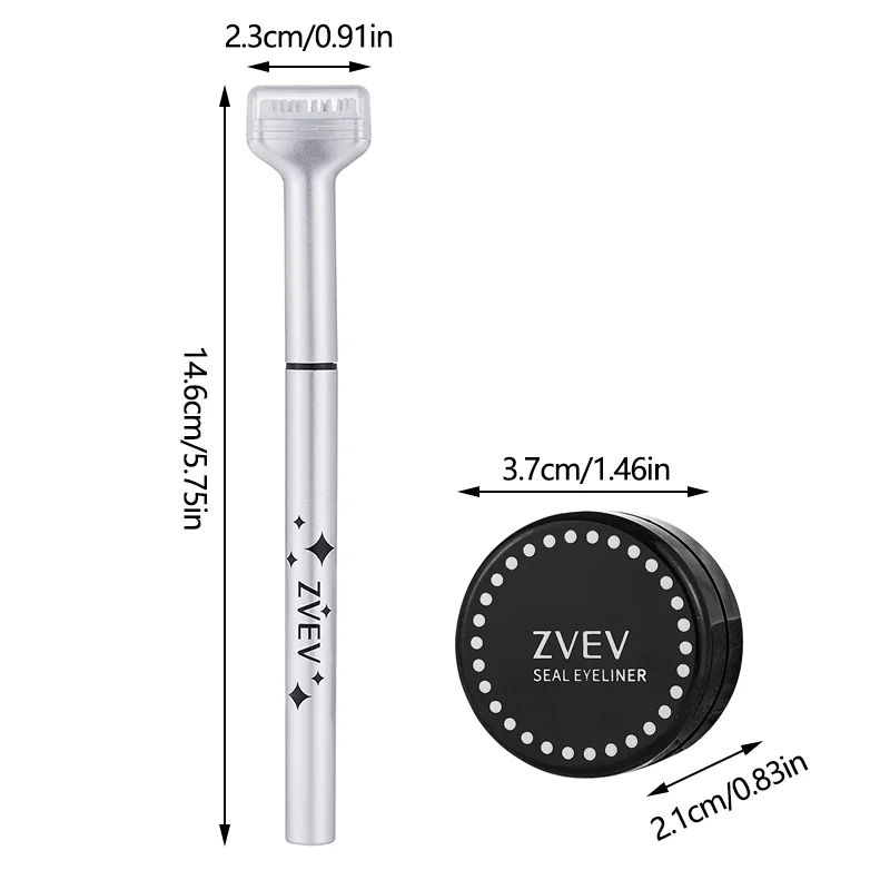 ZVEV Lazy Lower Eyelash Stamp Eyeliner Waterproof Sweatproof Combo Pack No Color Loss 2-in-1 Beginner Convenient image 6