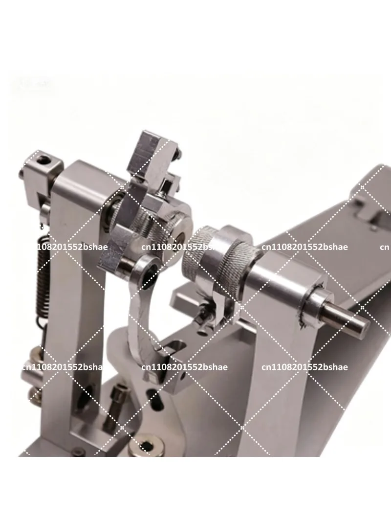 Double Bass Drum Pedal Silver Twin Kick Pedal for Drum Set Practice