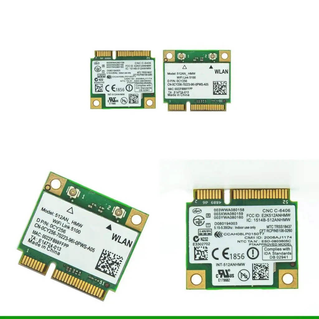 

U55C Dual-Band Wifi Connector 5100AGN 512AN HMW 300Mbps Mini PCI-E Wifi LAN Card