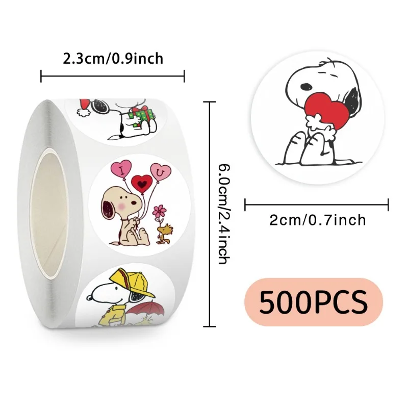 

Набор из 500 наклеек Snoopys: мультяшные аниме-стикеры, креативные украшения для книг, подарки для вечеринок