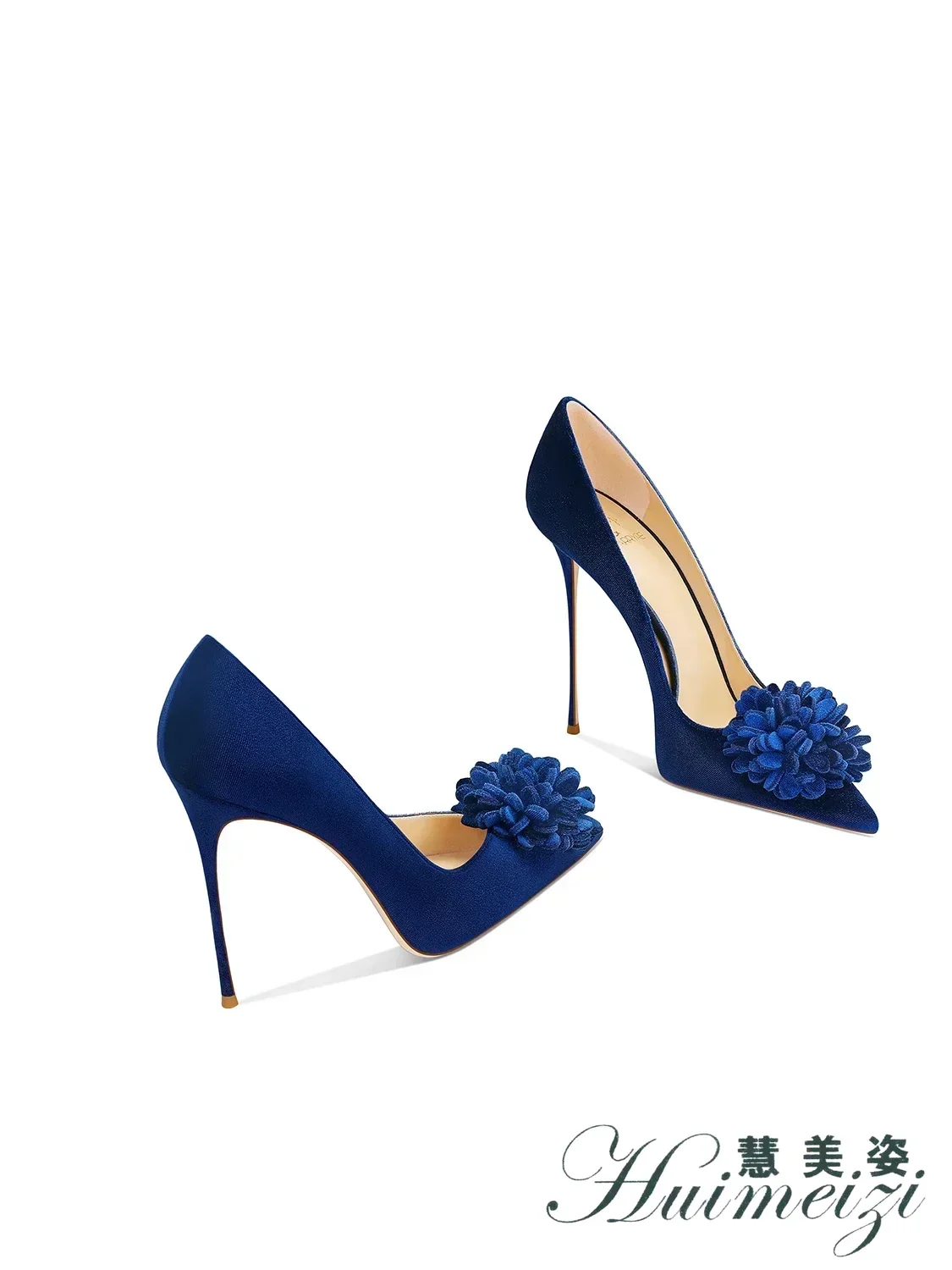 HMZ 2027 Spring and Autumn New Women's Formal Shoes with Pointed Toe and Thin Heels for Banquet Dress