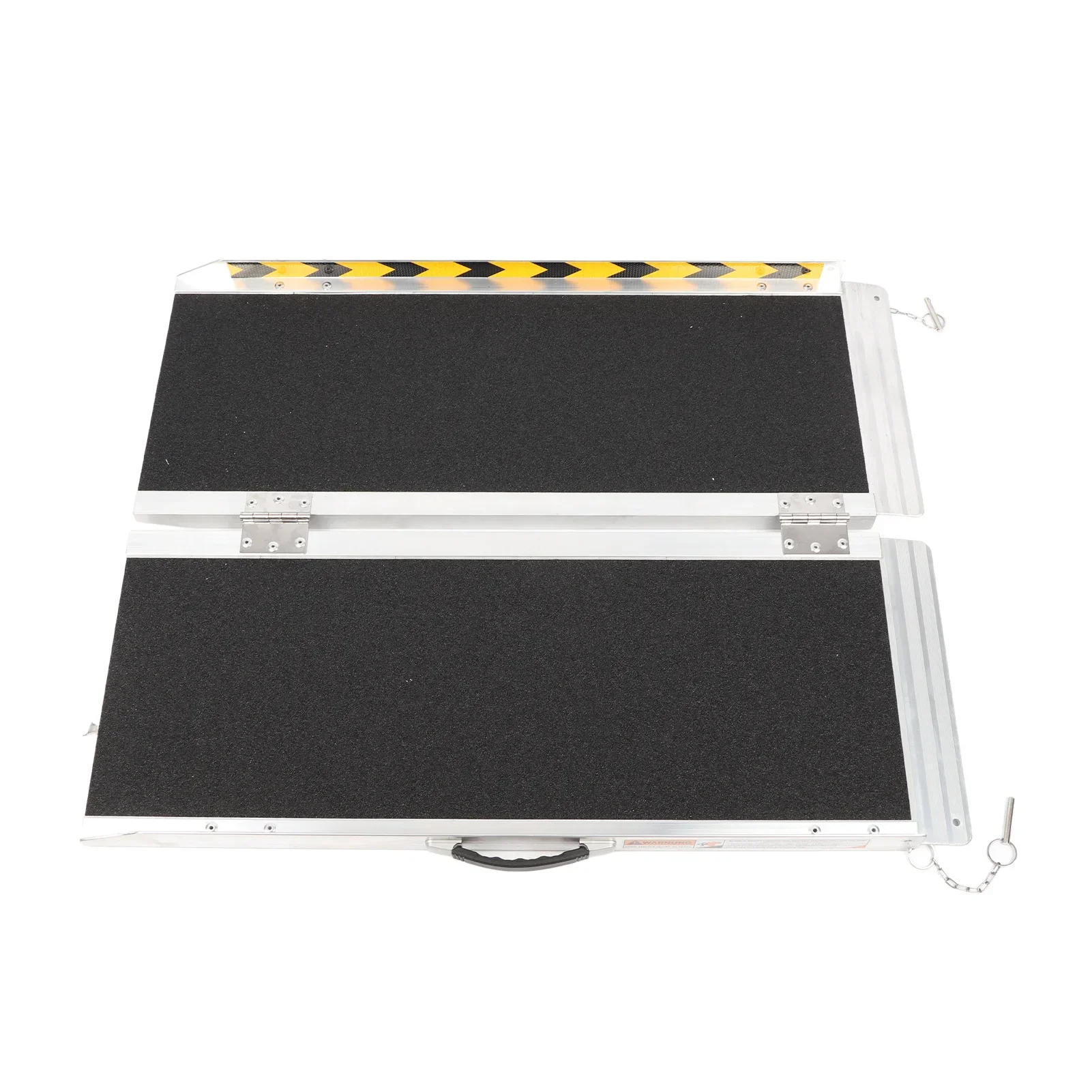 Aluminum Alloy Folding Wheelchair Ramp, Portable Non-Slip Ramp with Handle for Easy Transport & Safe Use