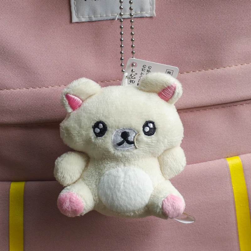 Easy Bear Puppenanhänger, süßer Foodie-Bär, Bruder-Anhänger, kleiner Bär, Mini-Plüschpuppe, Taschenanhänger, Schlüsselanhänger, Weihnachtsfest-Geschenk
