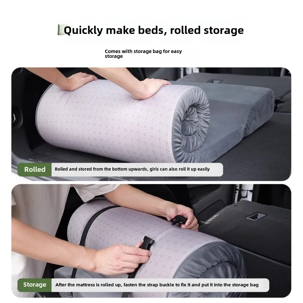 .Memory cotton car mounted single bed, non inflatable trunk for sleeping, SUV folding